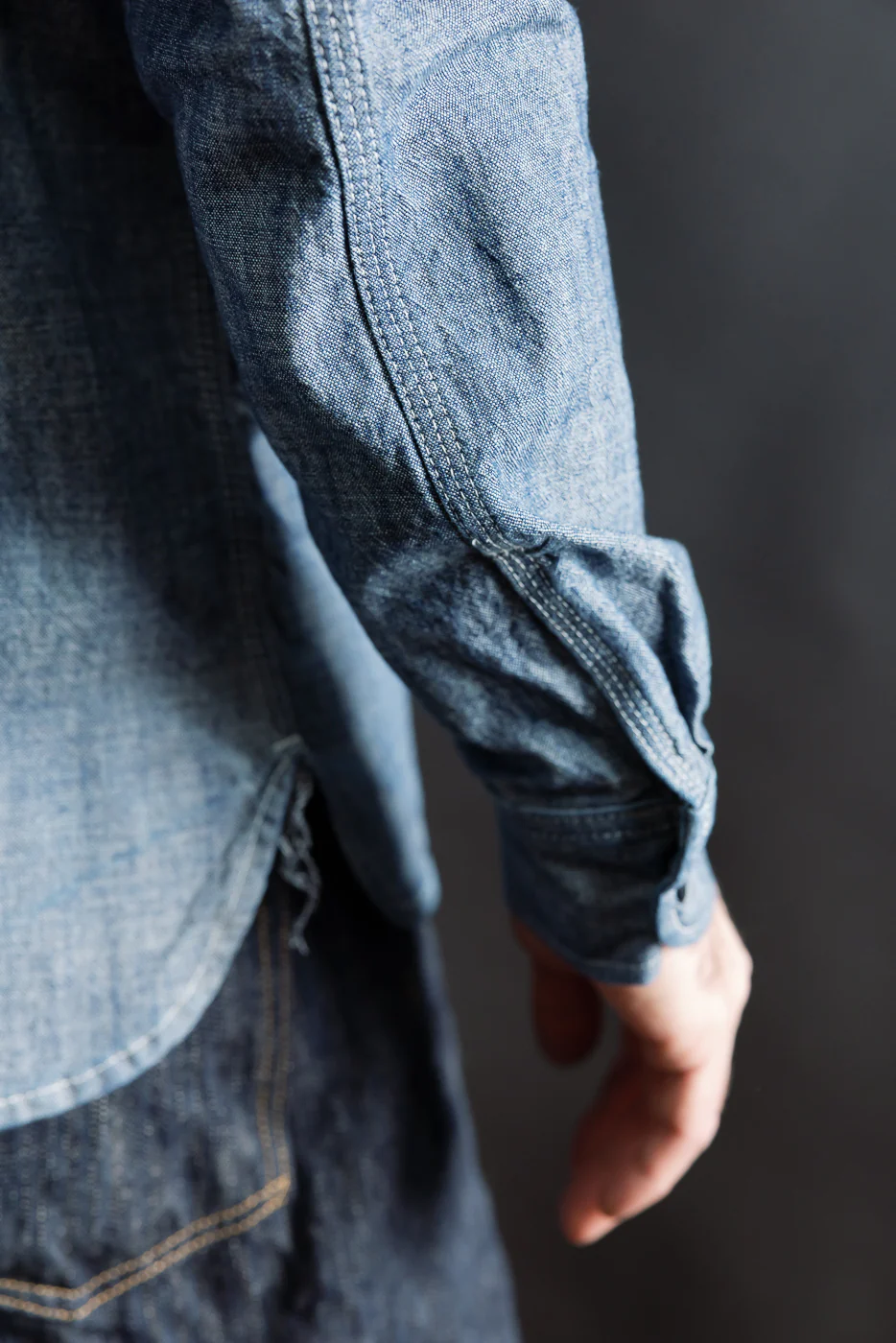 12oz Work Shirt - Rinsed Indigo Canvas - Image 18