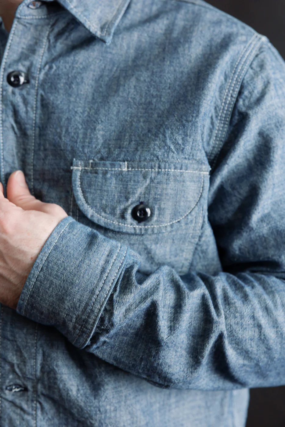 12oz Work Shirt - Rinsed Indigo Canvas - Image 22