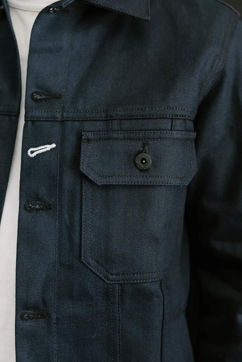 13.5oz -  Indigo x Black Selvedge Denim - Cruiser Jacket - Image 17