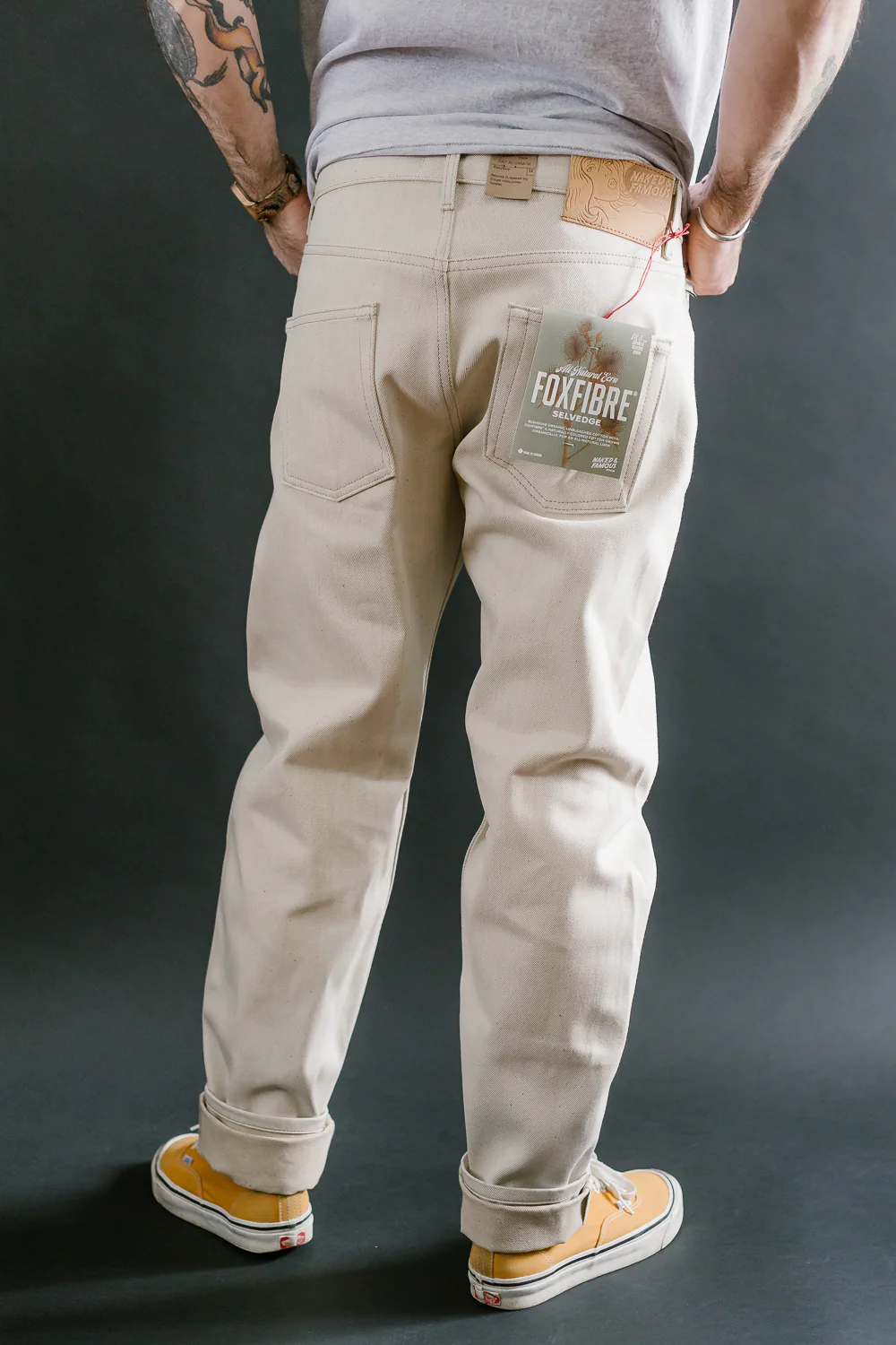 13.6oz - All Natural Ecru Foxfibre® Selvedge - Easy Guy - Image 13