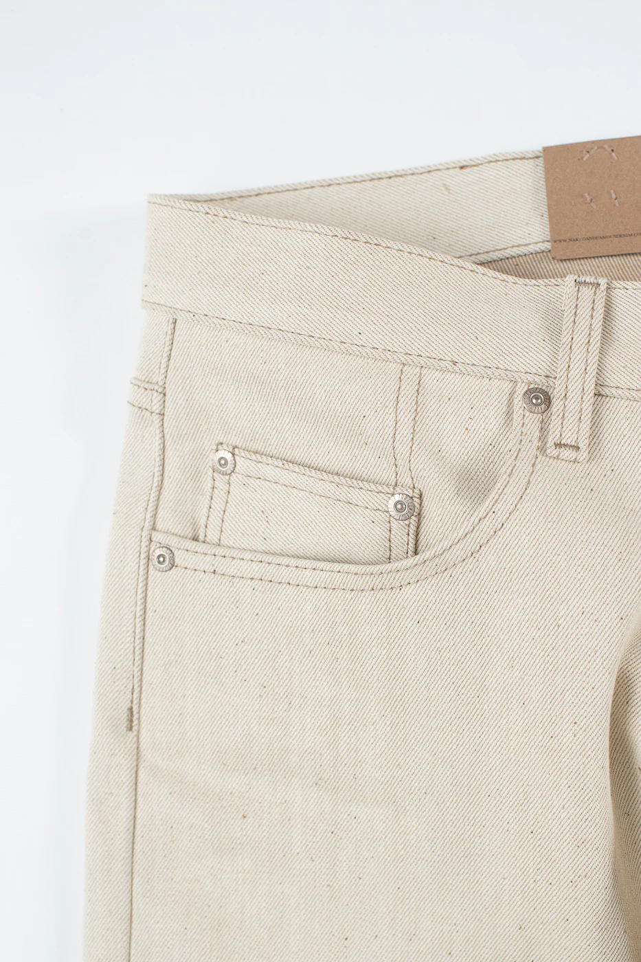 13.6oz - All Natural Ecru Foxfibre® Selvedge - Easy Guy - Image 4