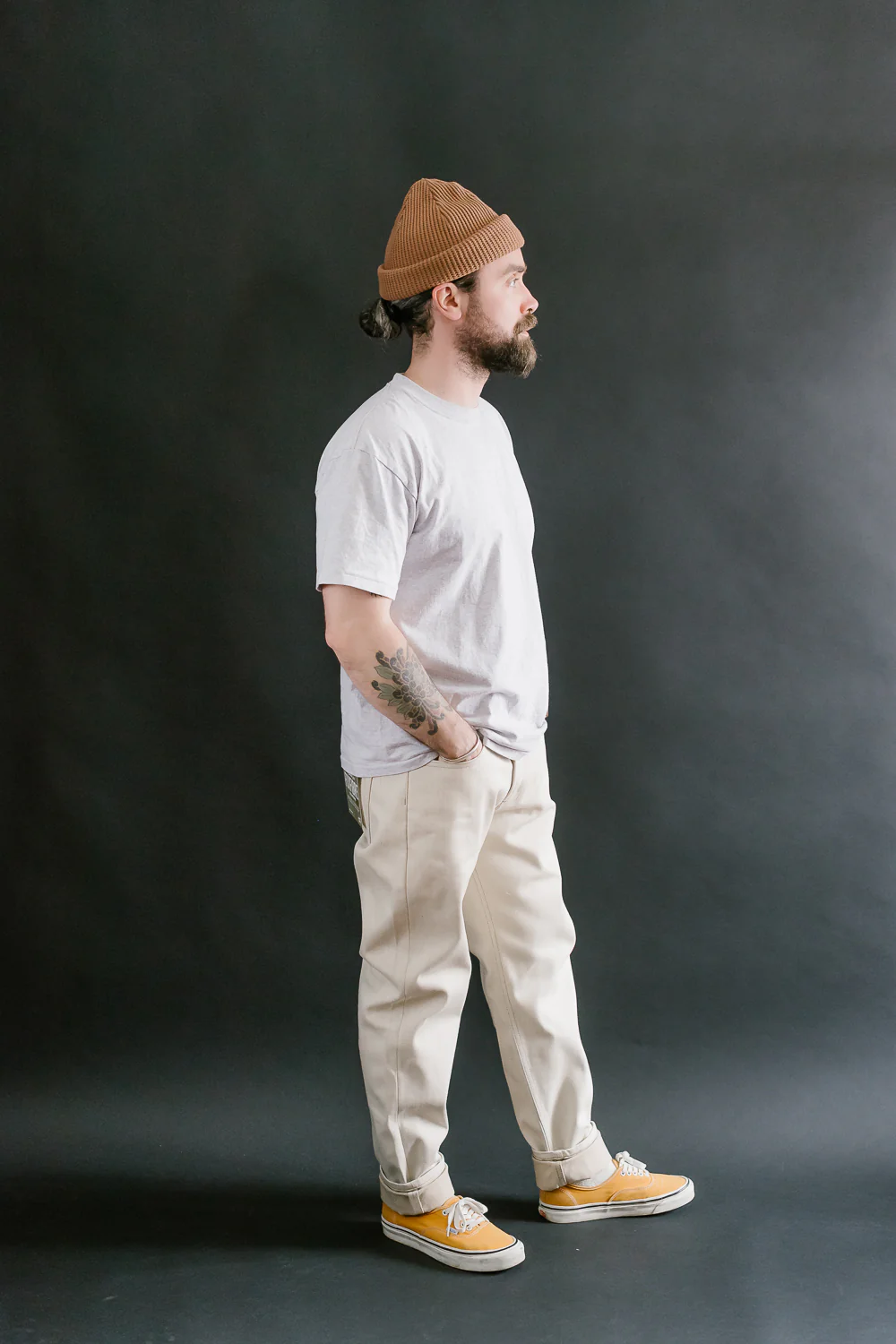 13.6oz - All Natural Ecru Foxfibre® Selvedge - Easy Guy - Image 9