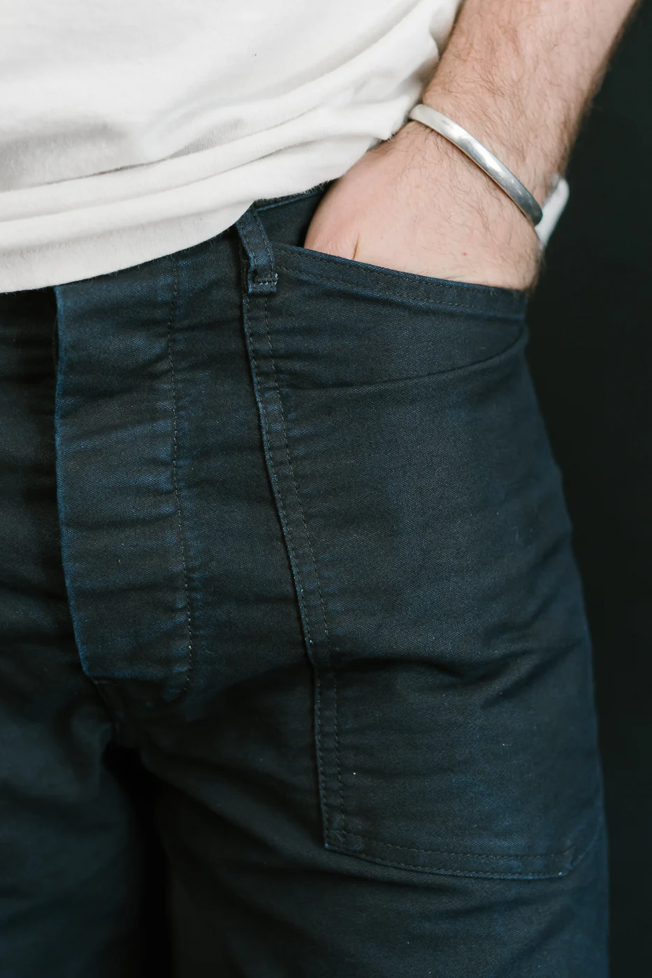 1301-MBI - Army Pants Moleskin - Black Indigo - Image 21