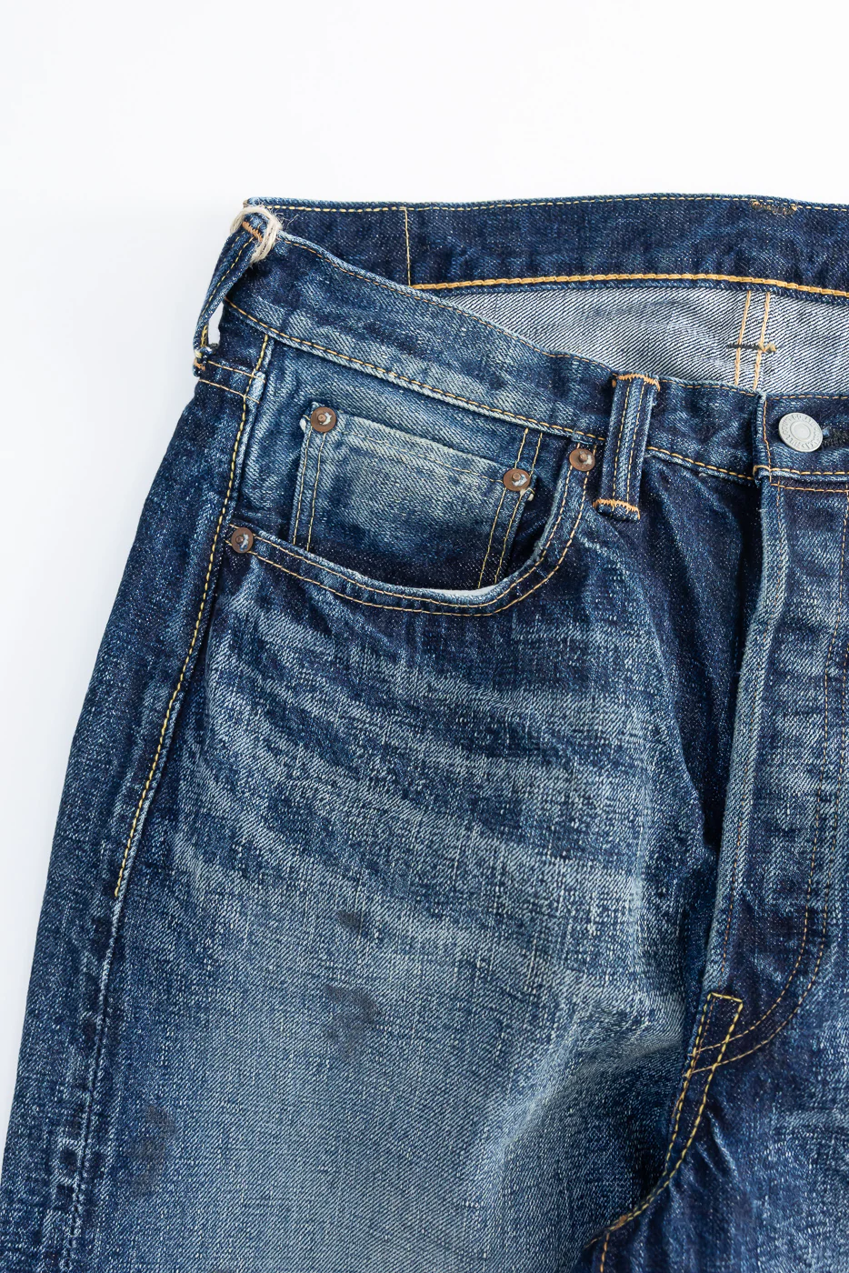 1345-0105 - "Fear of The Dark" Wide Denim - Hard Washed Indigo - Image 4