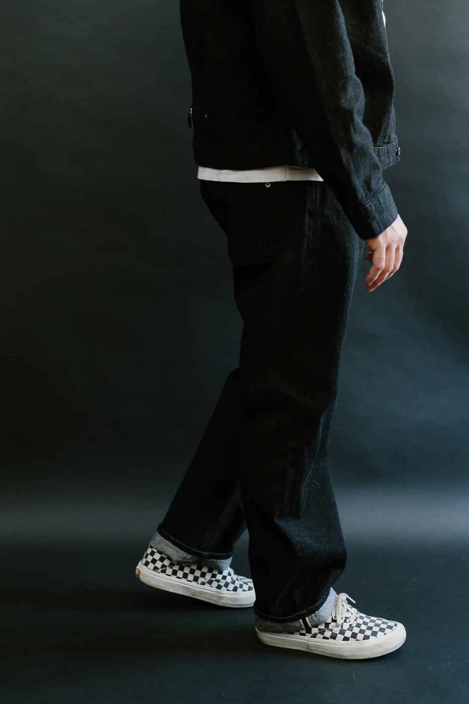 1382-12DB - No. 1 Five Pocket Selvedge Denim - Black - Image 13