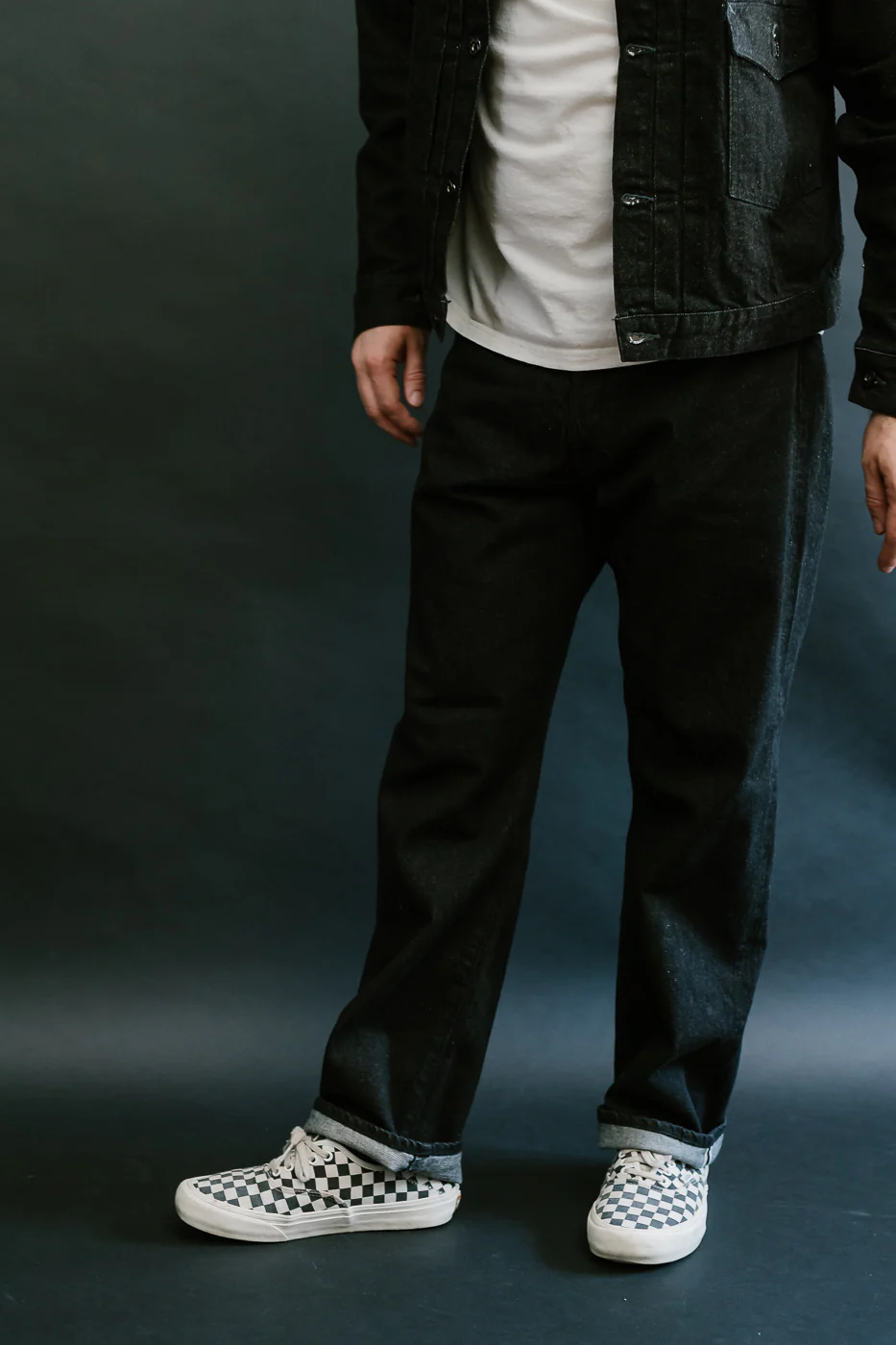 1382-12DB - No. 1 Five Pocket Selvedge Denim - Black - Image 16