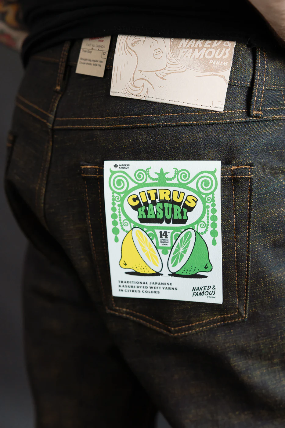 14oz - Citrus Kasuri Selvedge - True Guy - Image 20
