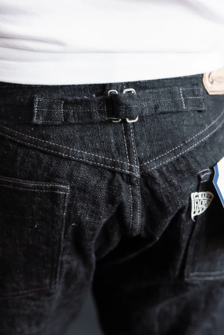 15oz Black Skein Dyed Selvedge Denim - Heritage Straight - Image 19