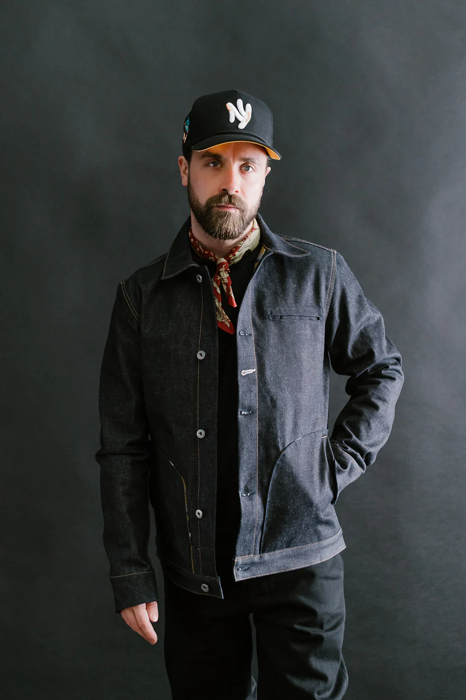 15oz Lined Selvedge Denim Supply Jacket - Indigo - Image 11