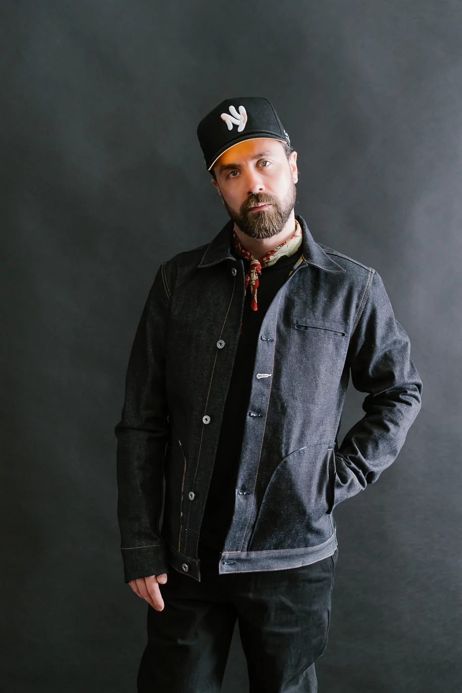 15oz Lined Selvedge Denim Supply Jacket - Indigo - Image 17