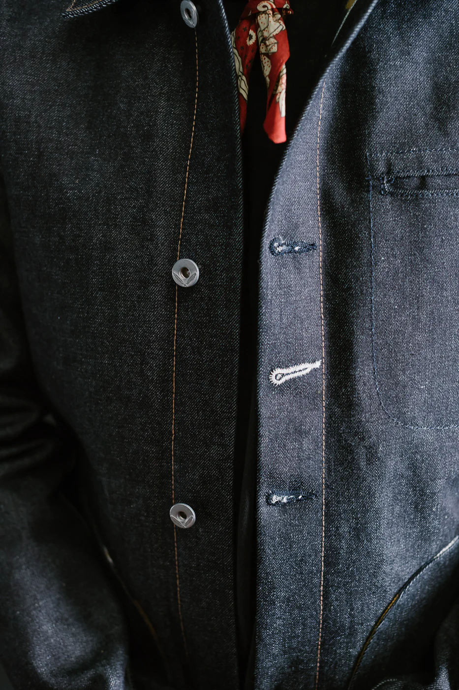 15oz Lined Selvedge Denim Supply Jacket - Indigo - Image 18