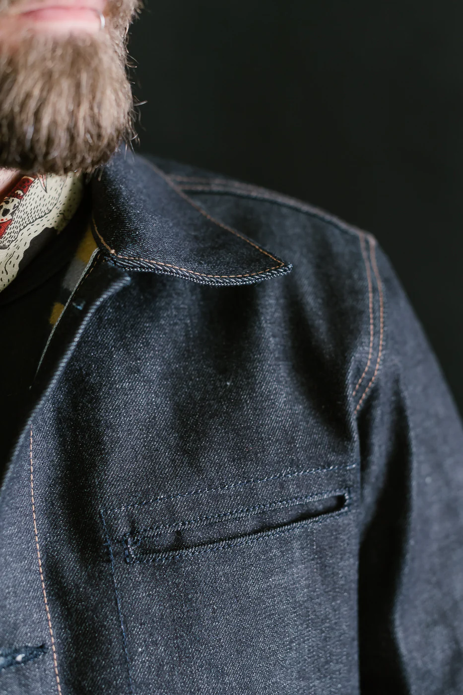 15oz Lined Selvedge Denim Supply Jacket - Indigo - Image 20