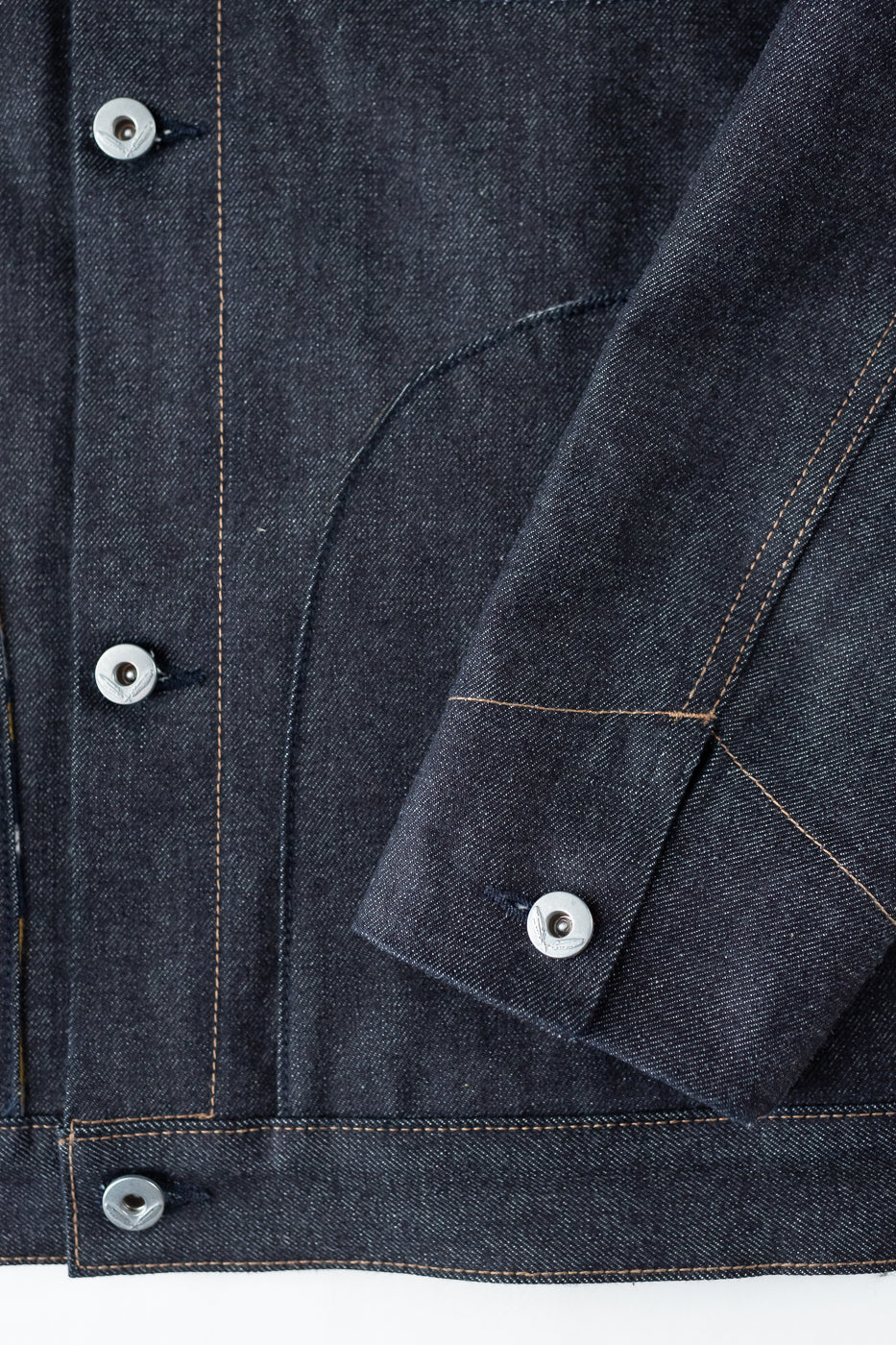 15oz Lined Selvedge Denim Supply Jacket - Indigo - Image 4