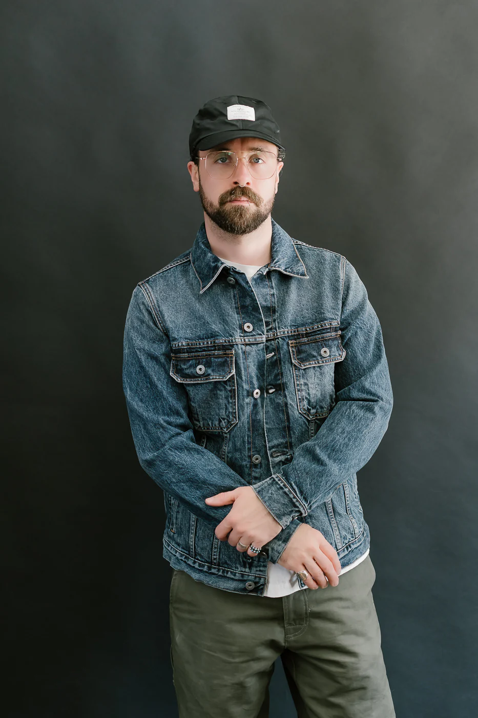 15oz - Medium Wash Indigo Selvedge Denim - Cruiser Jacket - Image 16