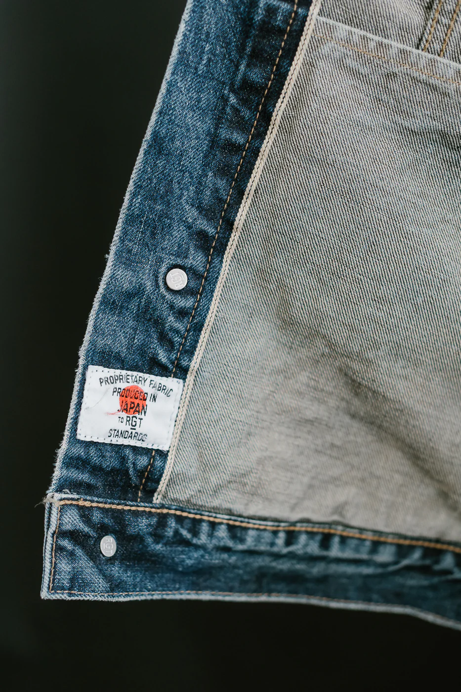 15oz - Medium Wash Indigo Selvedge Denim - Cruiser Jacket - Image 23
