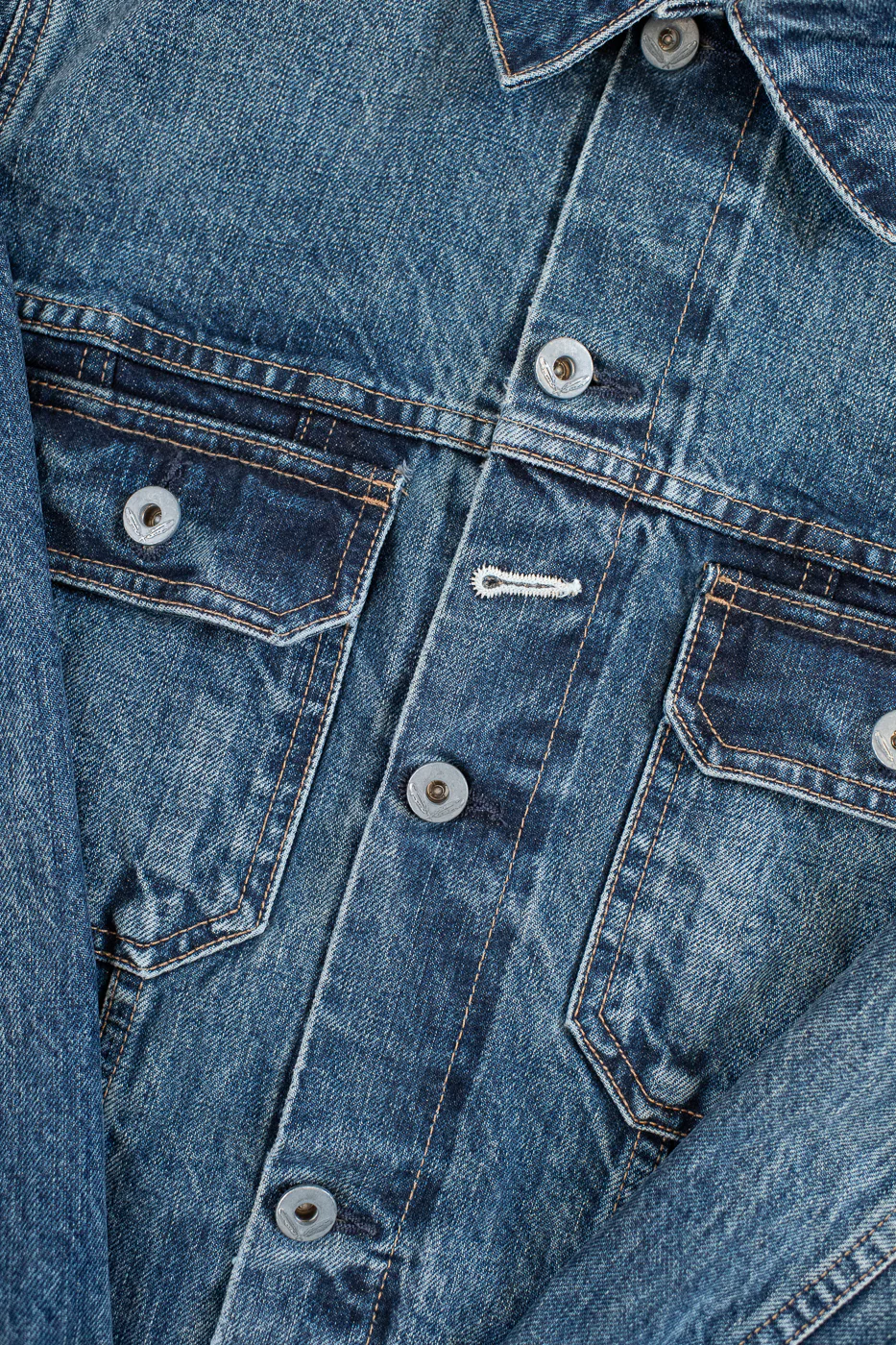 15oz - Medium Wash Indigo Selvedge Denim - Cruiser Jacket - Image 3