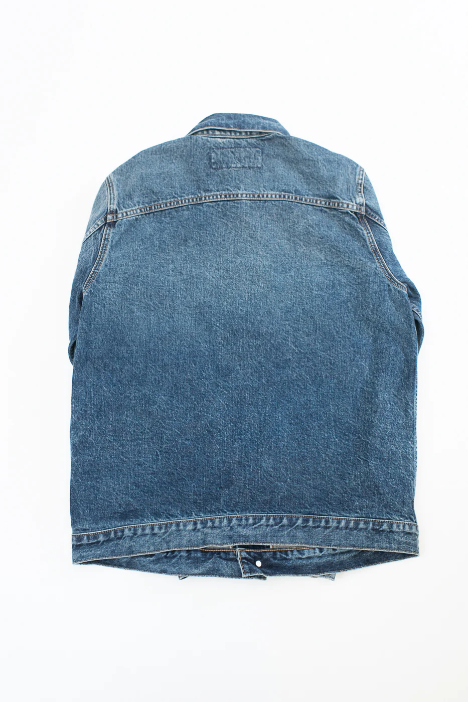15oz - Medium Wash Indigo Selvedge Denim - Cruiser Jacket - Image 5