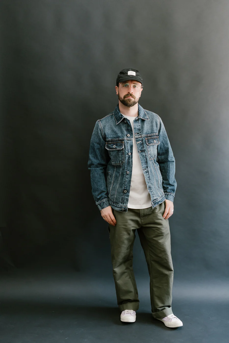 15oz - Medium Wash Indigo Selvedge Denim - Cruiser Jacket - Image 7