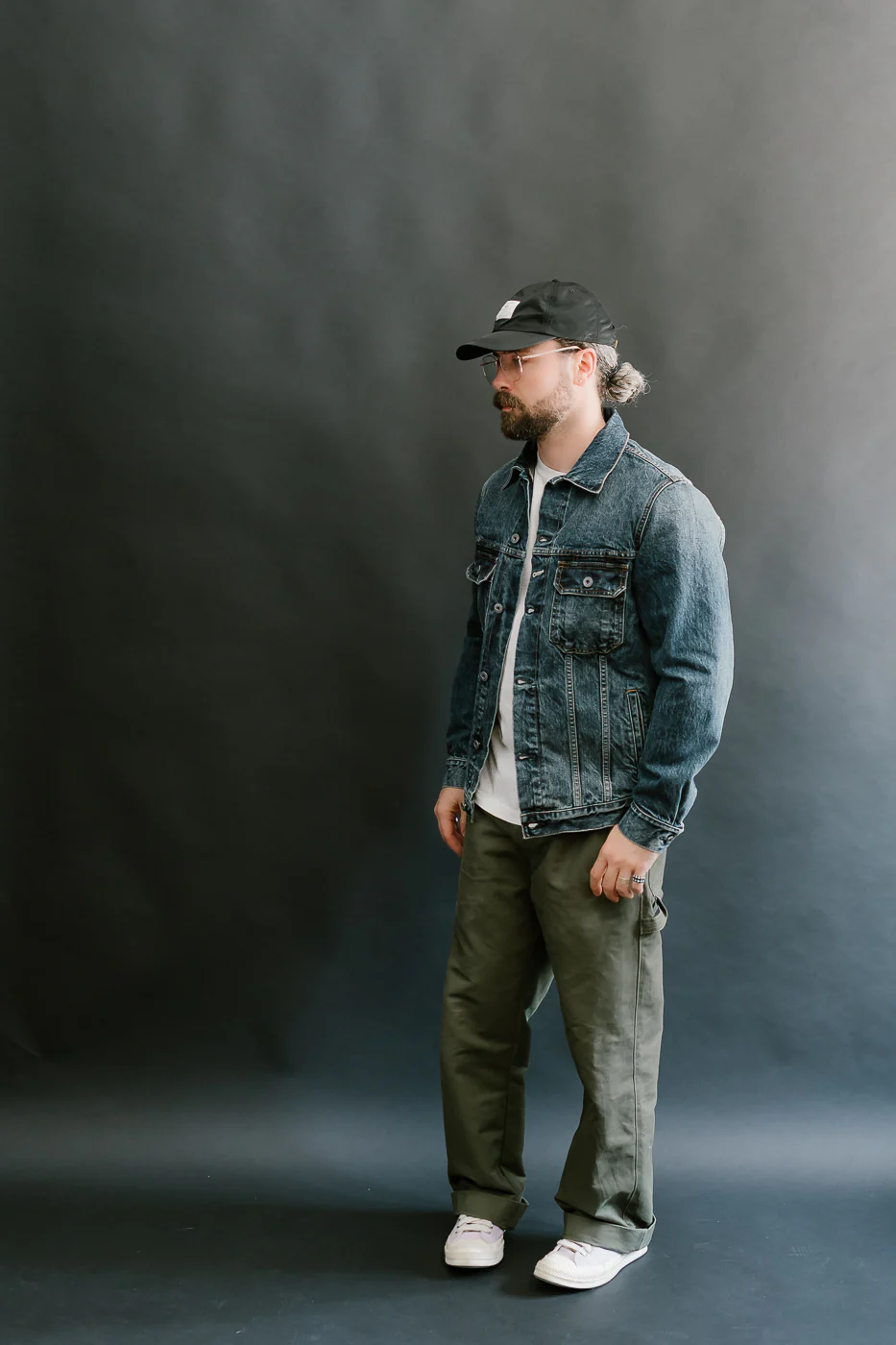 15oz - Medium Wash Indigo Selvedge Denim - Cruiser Jacket - Image 8
