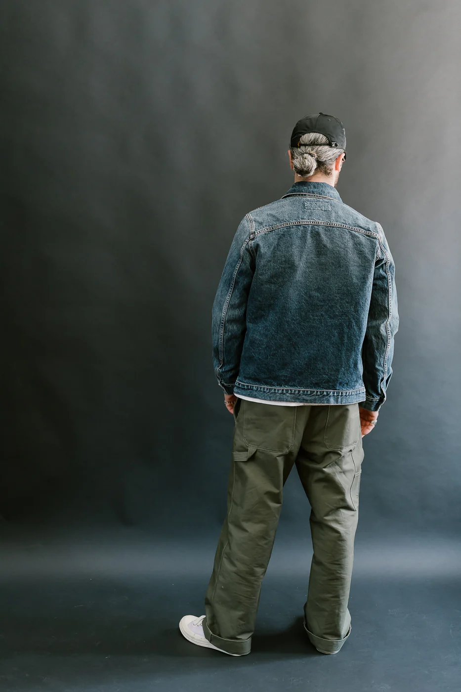 15oz - Medium Wash Indigo Selvedge Denim - Cruiser Jacket - Image 9