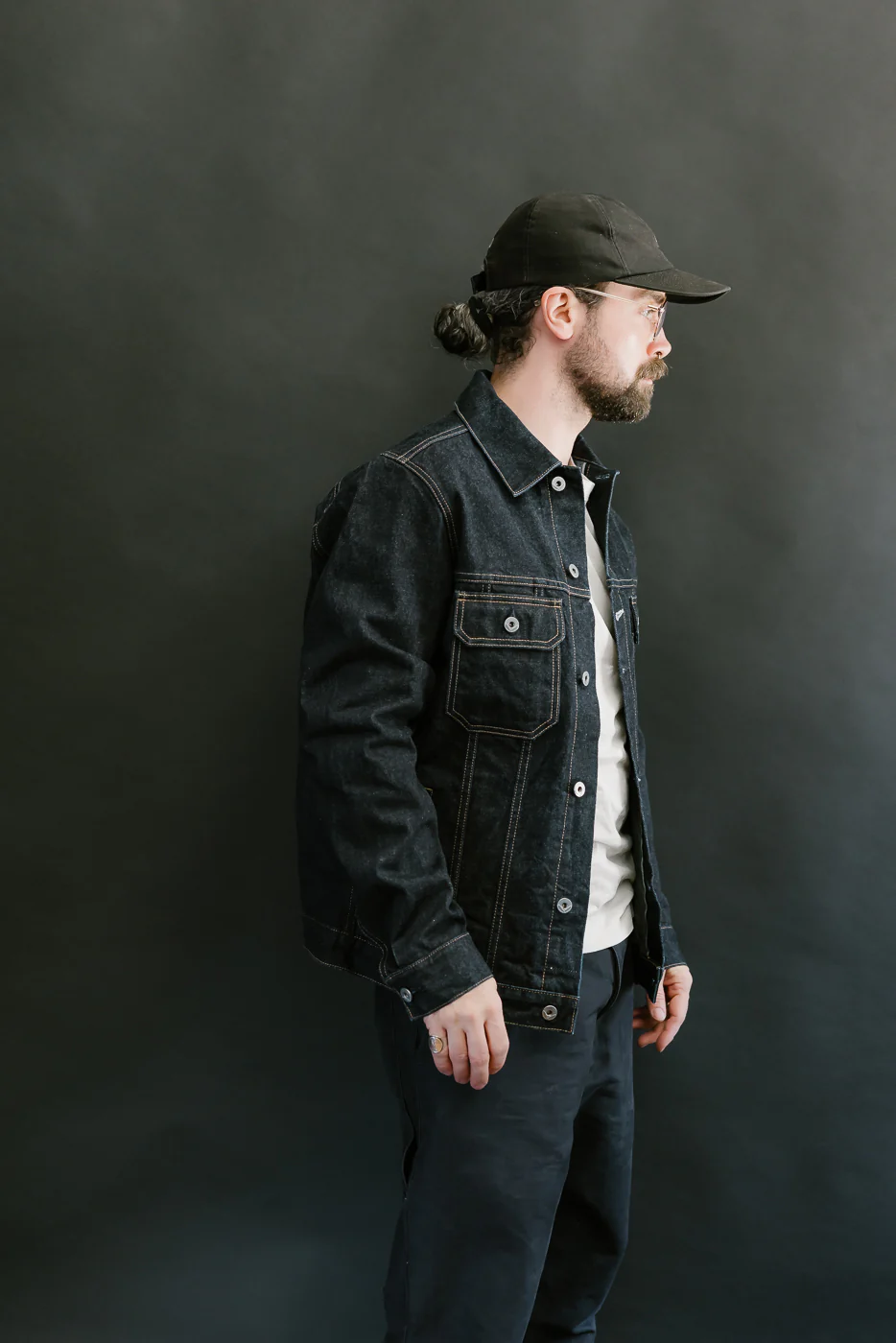 15oz - Rinsed Indigo Selvedge Denim - Cruiser Jacket - Image 13