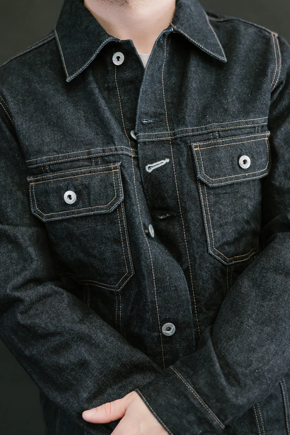 15oz - Rinsed Indigo Selvedge Denim - Cruiser Jacket - Image 15