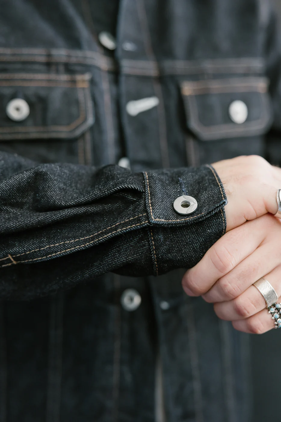 15oz - Rinsed Indigo Selvedge Denim - Cruiser Jacket - Image 17