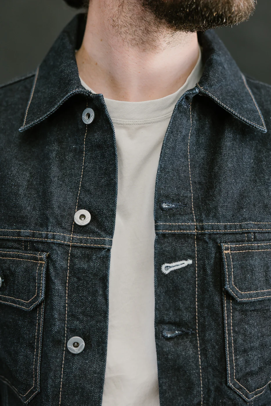 15oz - Rinsed Indigo Selvedge Denim - Cruiser Jacket - Image 22