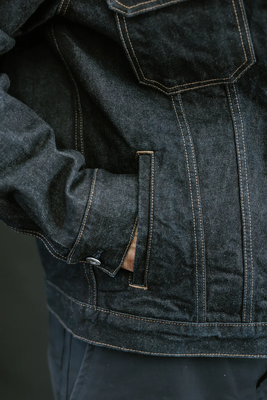 15oz - Rinsed Indigo Selvedge Denim - Cruiser Jacket - Image 23