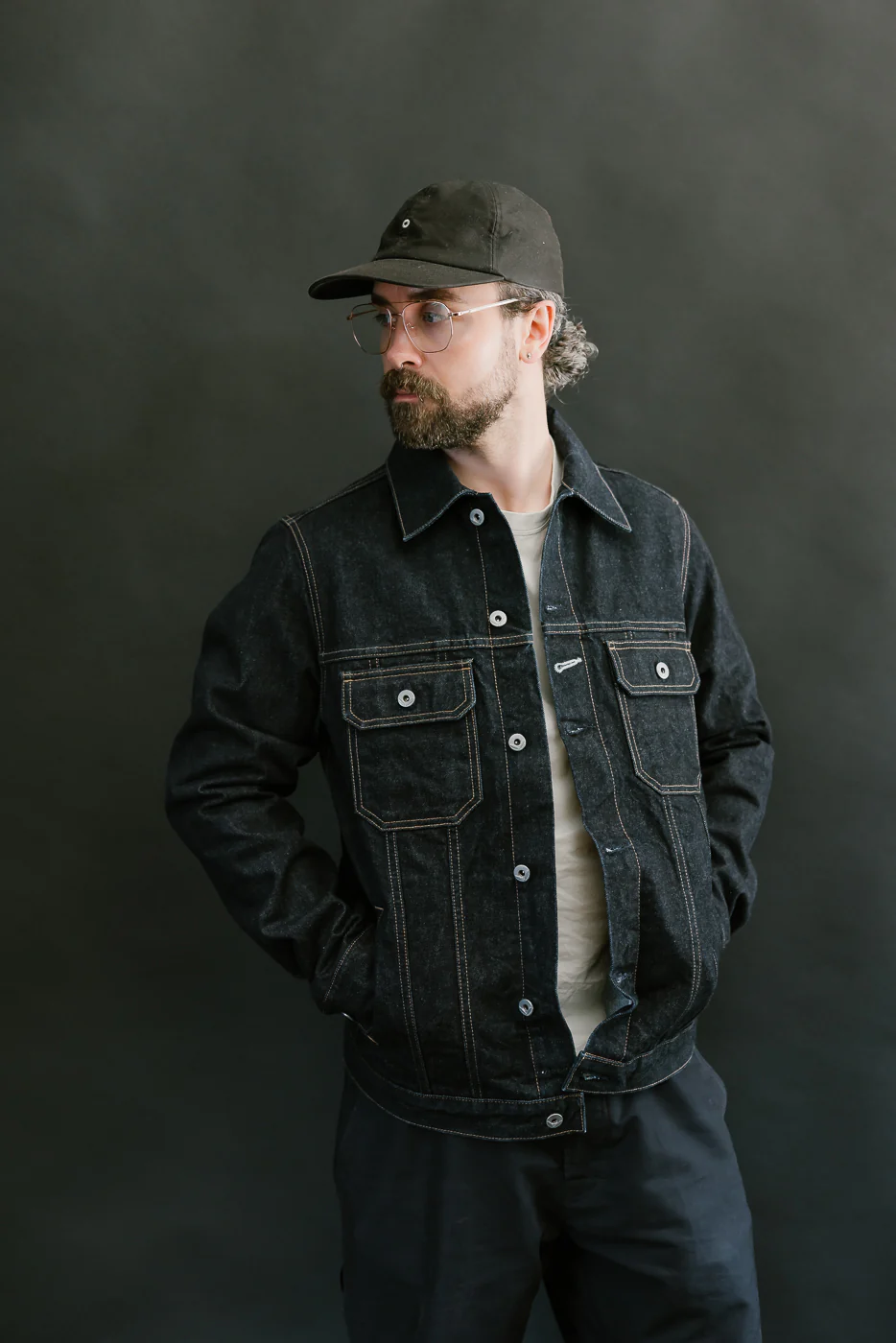 15oz - Rinsed Indigo Selvedge Denim - Cruiser Jacket - Image 9