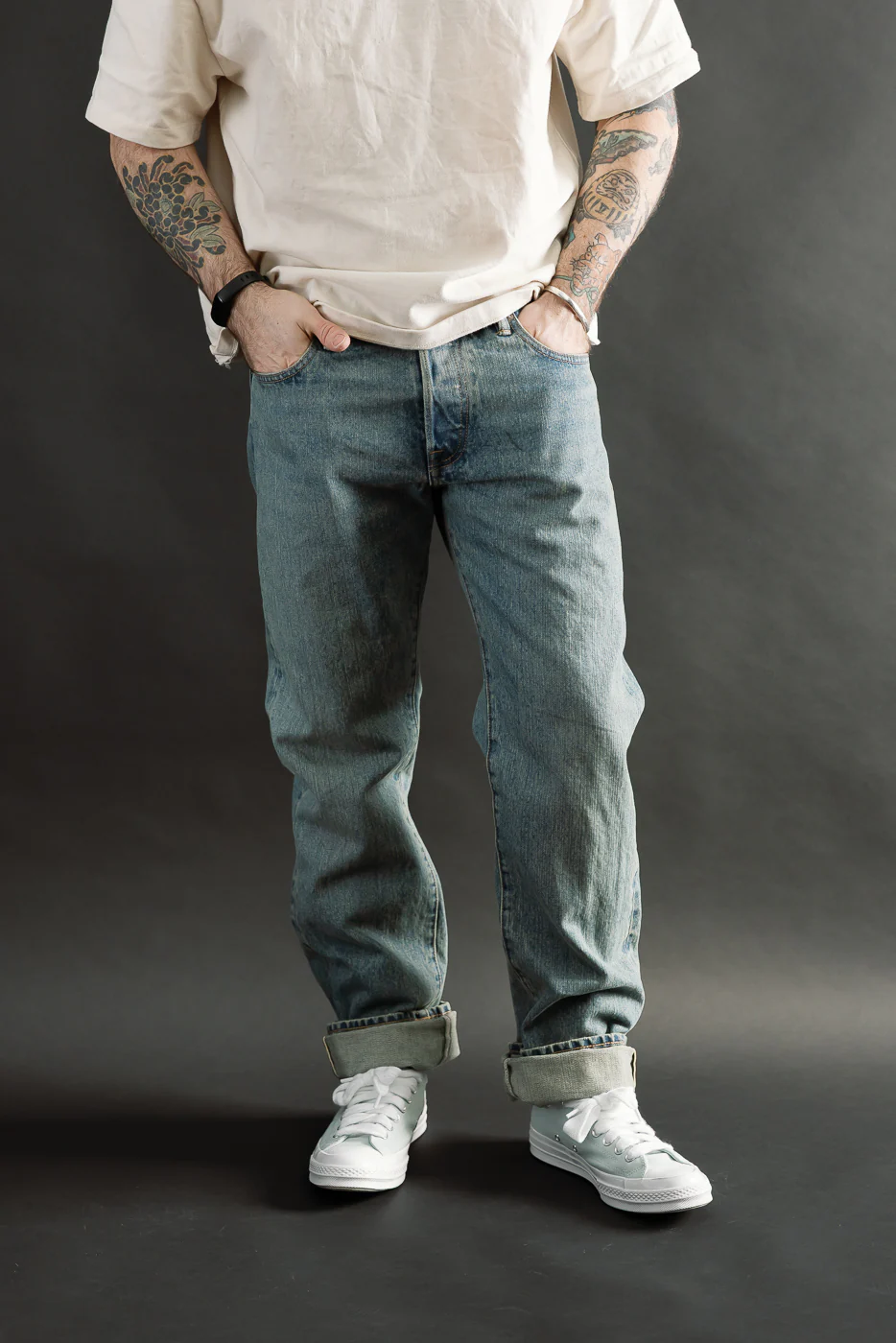 15oz - River Washed Selvedge Stanton Jeans - Indigo - Image 10