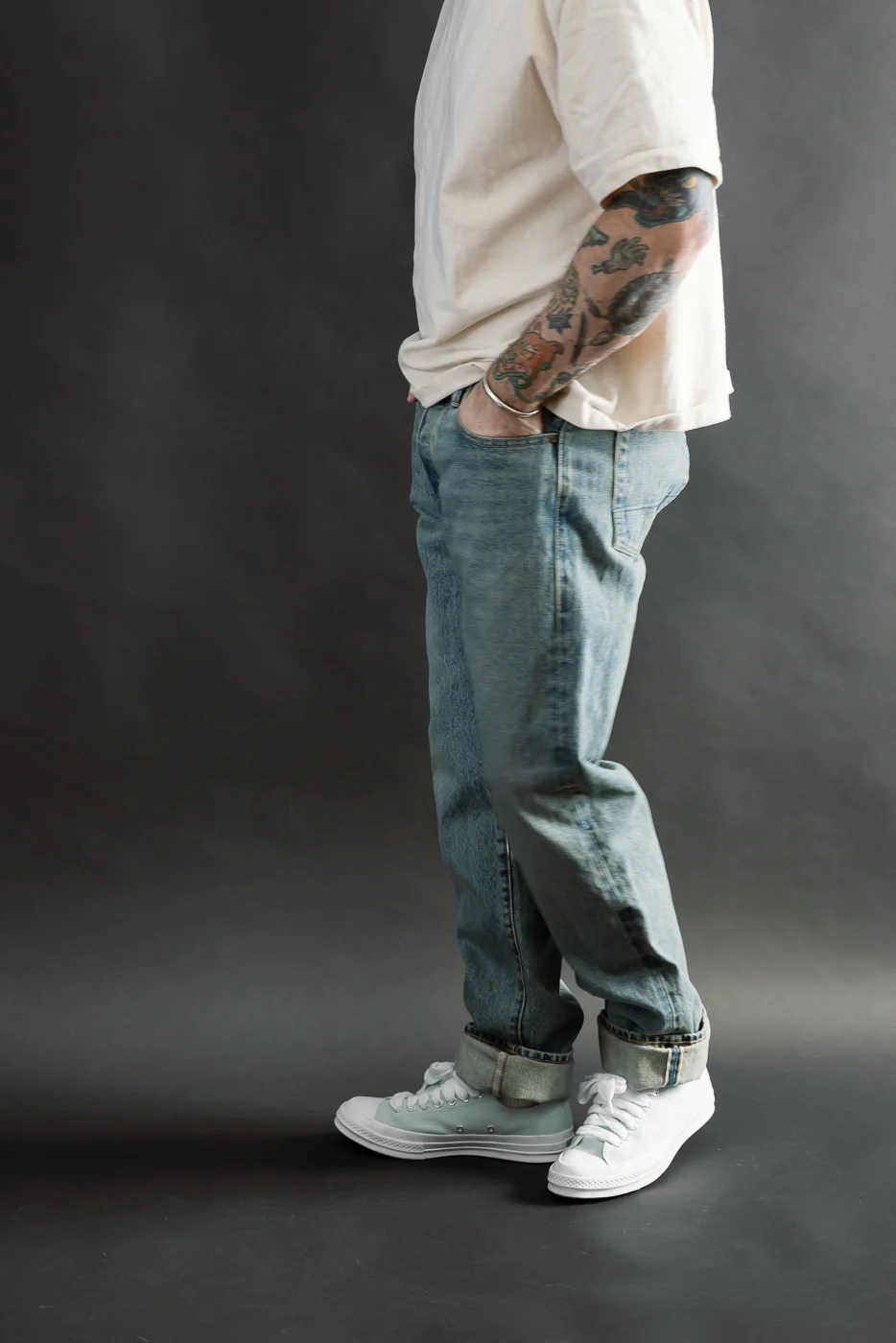 15oz - River Washed Selvedge Stanton Jeans - Indigo - Image 11