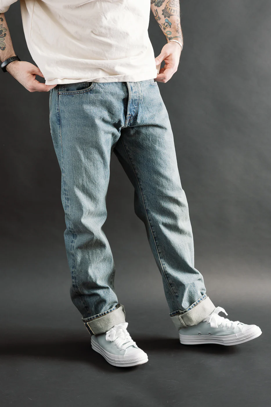 15oz - River Washed Selvedge Stanton Jeans - Indigo - Image 15