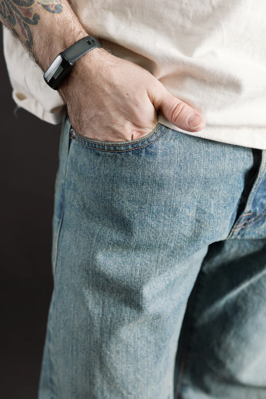 15oz - River Washed Selvedge Stanton Jeans - Indigo - Image 18