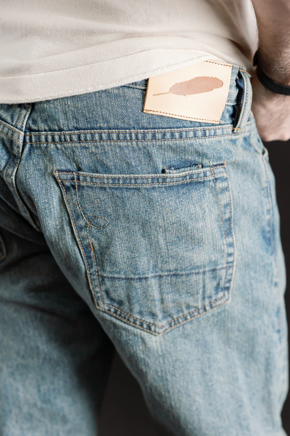 15oz - River Washed Selvedge Stanton Jeans - Indigo - Image 19
