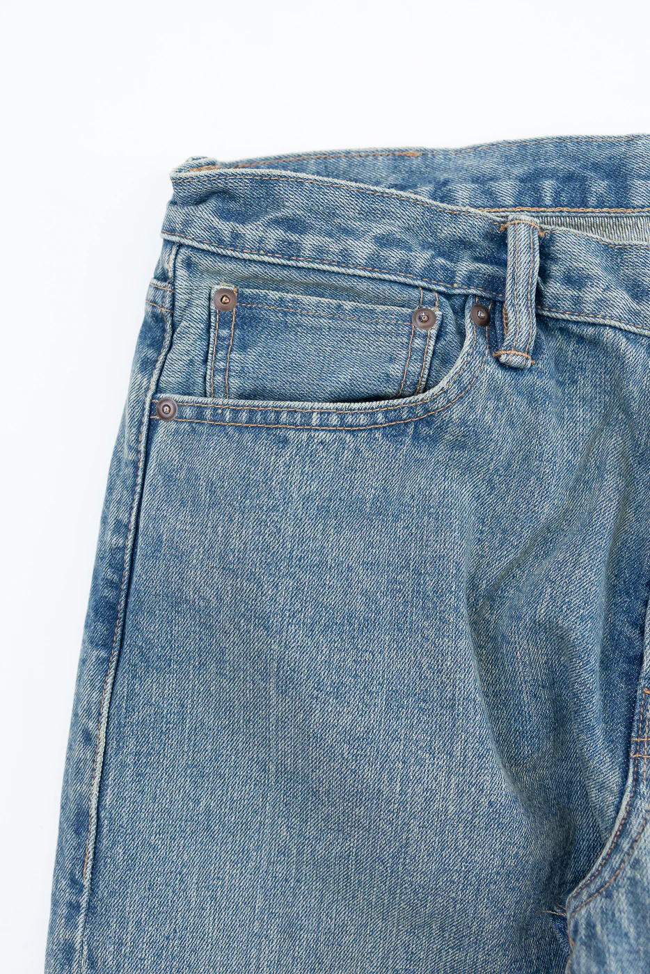 15oz - River Washed Selvedge Stanton Jeans - Indigo - Image 4