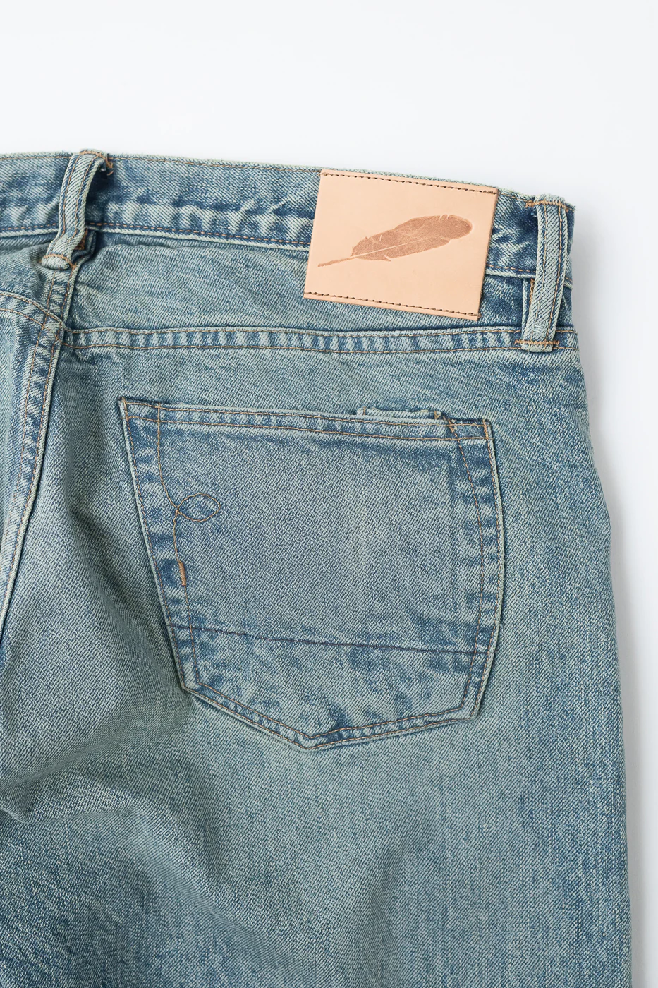 15oz - River Washed Proprietary Selvedge Stanton Pant - Light Indigo - Image 2