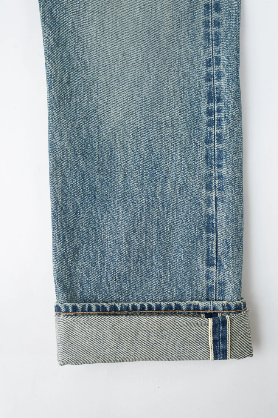 15oz - River Washed Proprietary Selvedge Stanton Pant - Light Indigo - Image 5