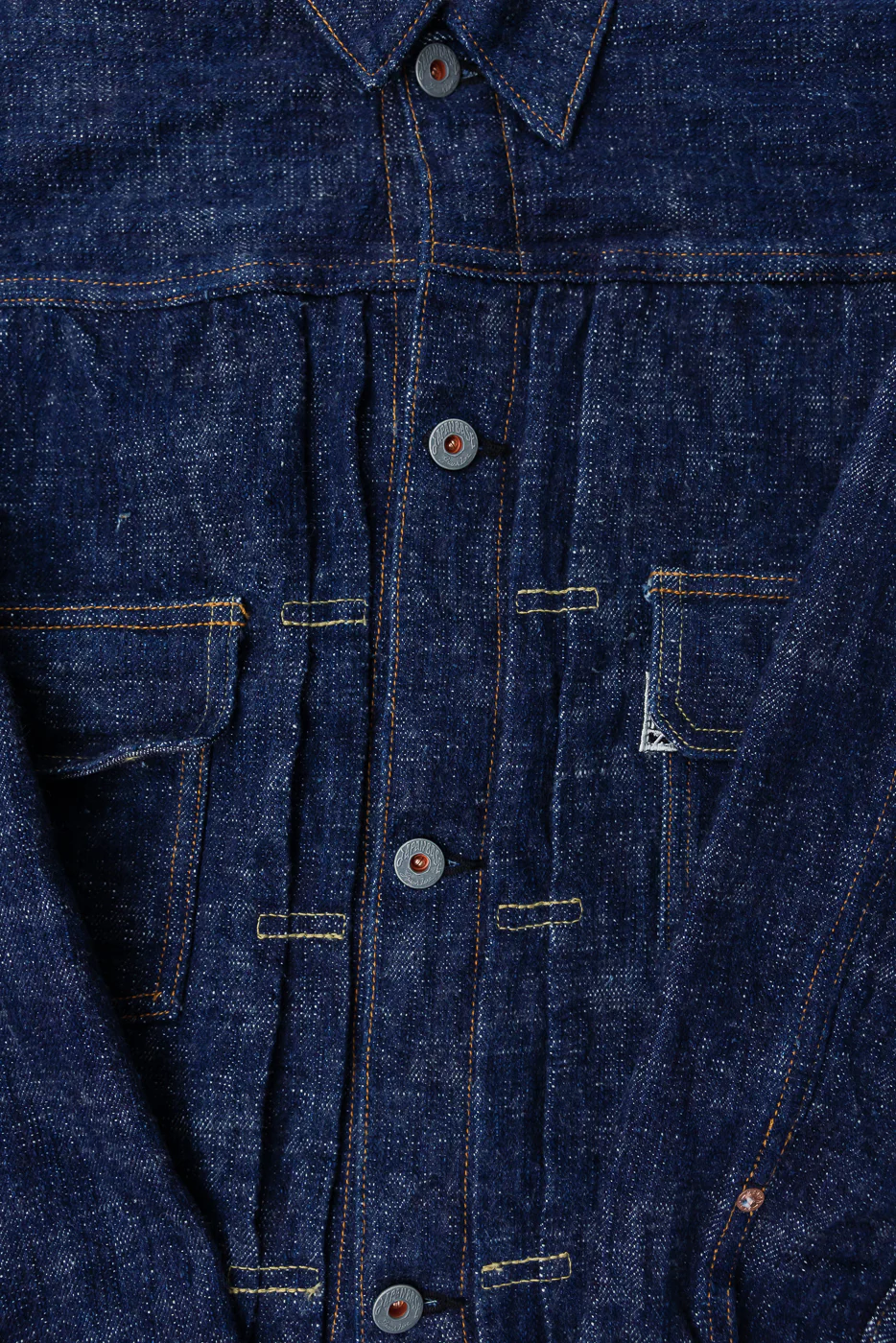 15oz Skein Dyed Slubby Blue Indigo Selvedge - Type II Denim Jacket - Image 3