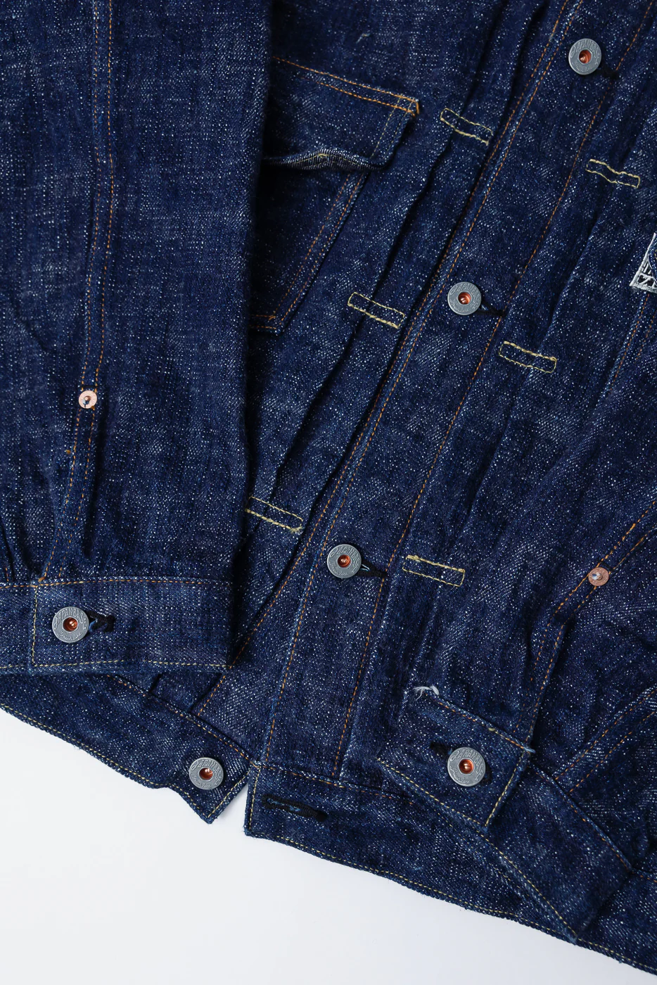 15oz Skein Dyed Slubby Blue Indigo Selvedge - Type II Denim Jacket - Image 4
