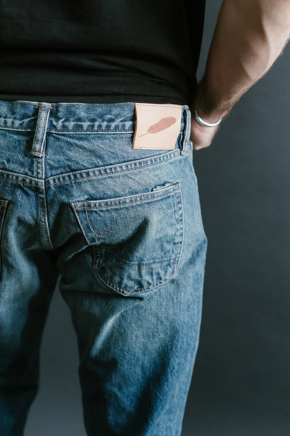 15oz - Vintage Washed Selvedge Stanton Pant - Medium Indigo - Image 19