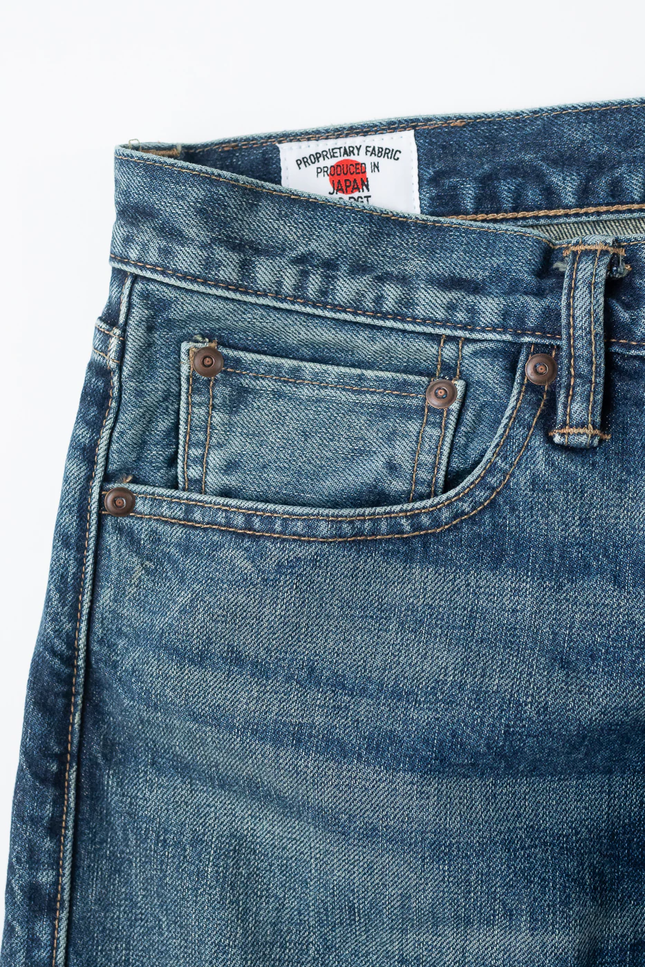 15oz - Vintage Washed Selvedge Stanton Pant - Medium Indigo - Image 4