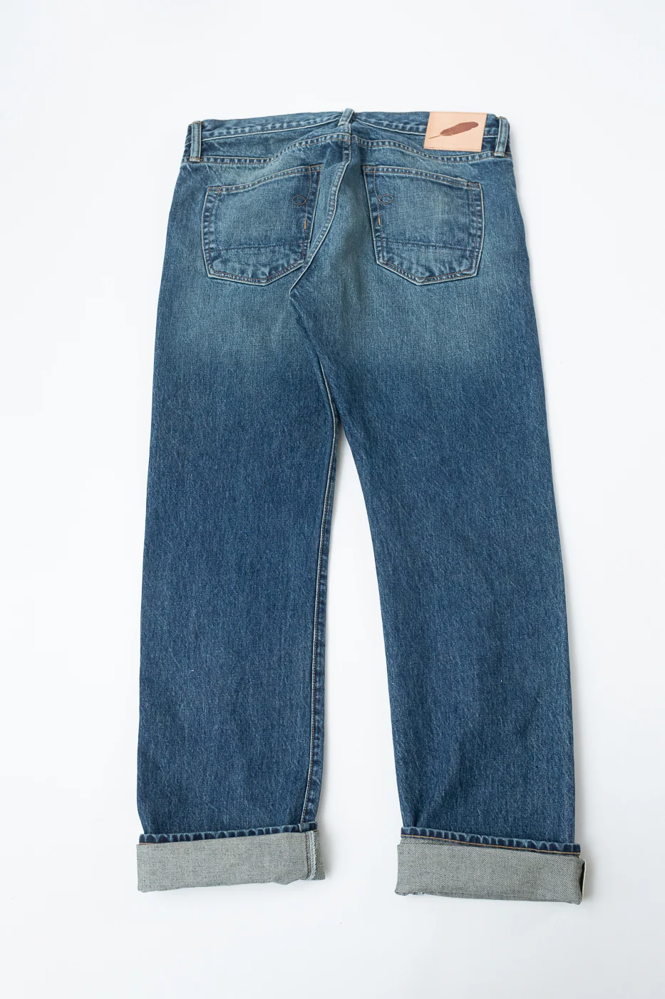 15oz - Vintage Washed Selvedge Stanton Pant - Medium Indigo - Image 6