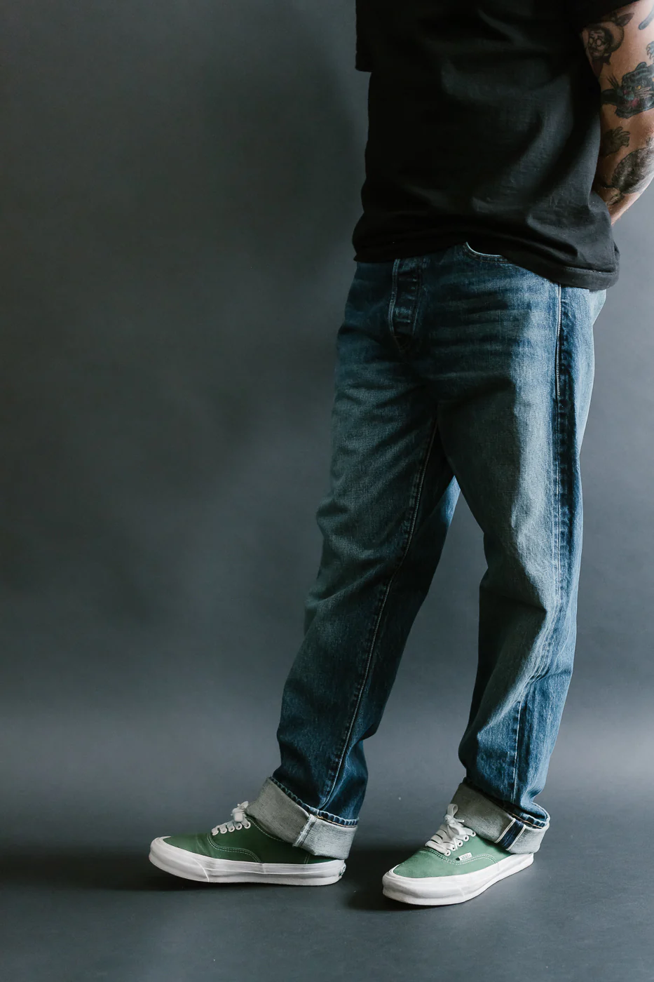 15oz - Vintage Washed Selvedge Strider Pant - Medium Indigo - Image 11