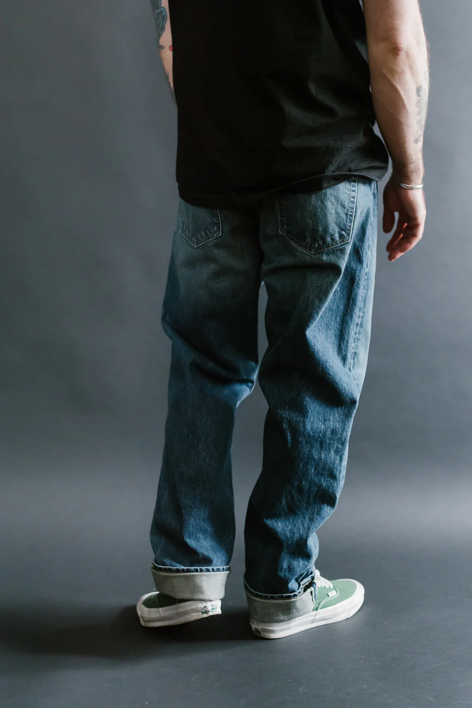 15oz - Vintage Washed Selvedge Strider Pant - Medium Indigo - Image 13