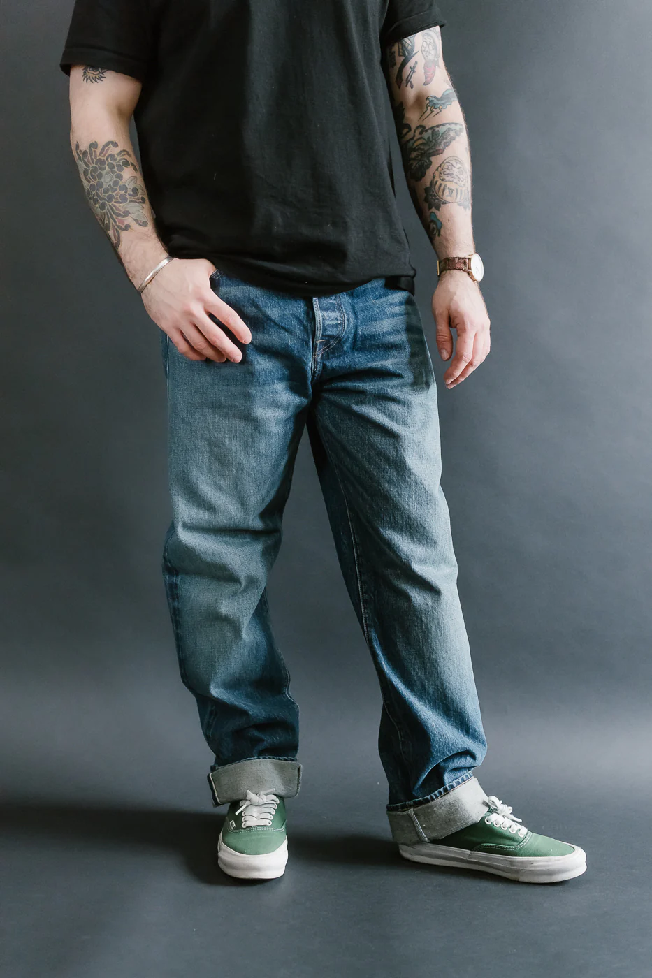15oz - Vintage Washed Selvedge Strider Pant - Medium Indigo - Image 15
