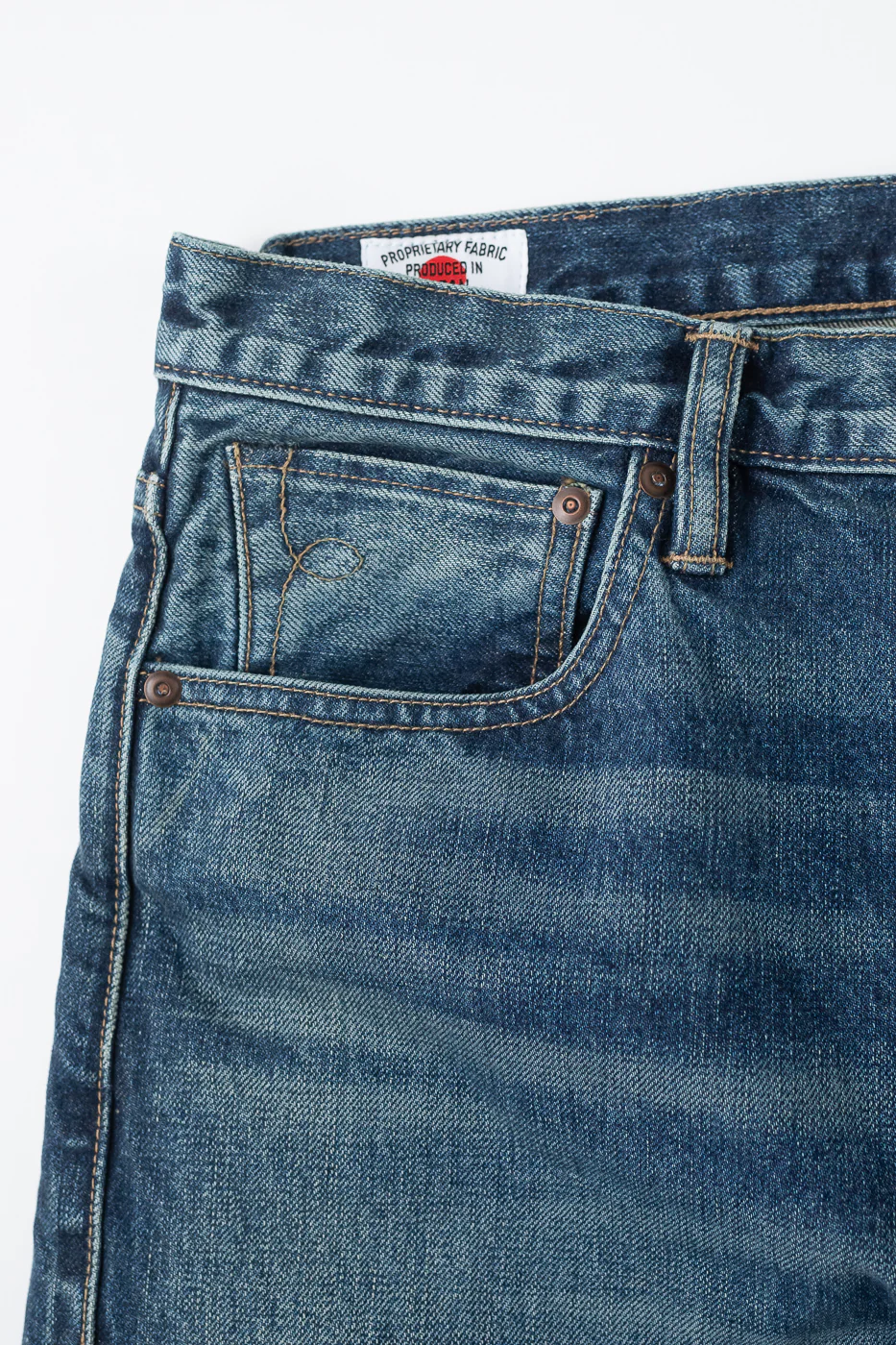 15oz - Vintage Washed Selvedge Strider Pant - Medium Indigo - Image 4