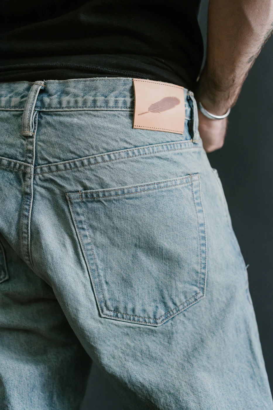 15oz - River Washed Selvedge Strider Pant - Light Indigo - Image 19