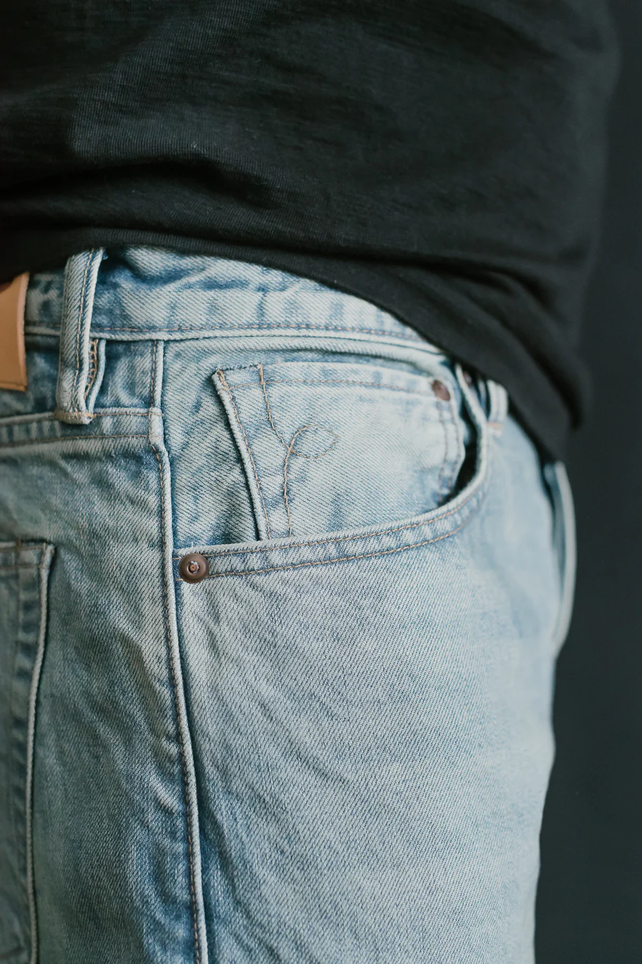 15oz - River Washed Selvedge Strider Pant - Light Indigo - Image 20