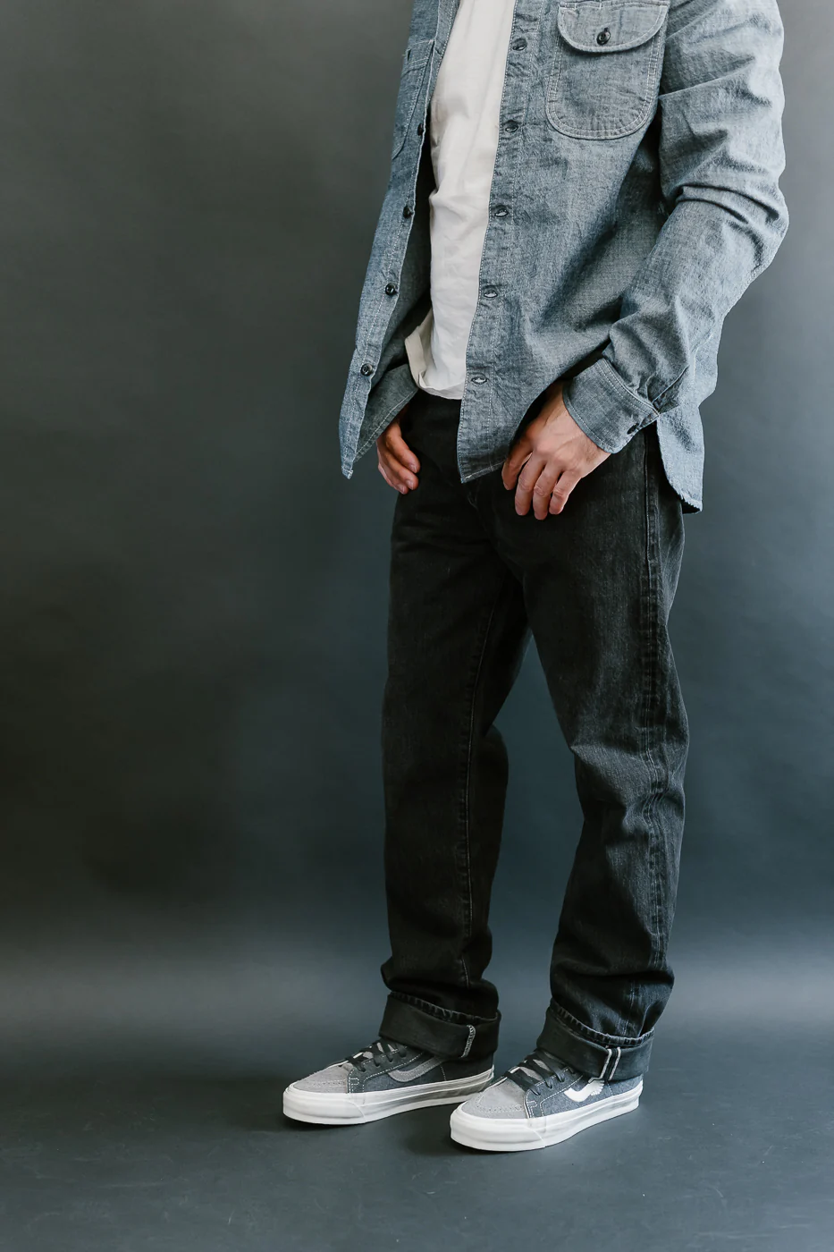 15oz - Washed Selvedge Strider Pant - Stealth - Image 11